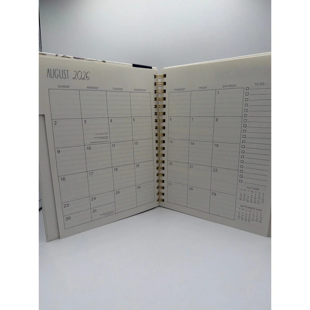 Rae Dunn 2027 17 Month Planner Spiral Floral Aug 2026-Dec 2027 New 8.5x11